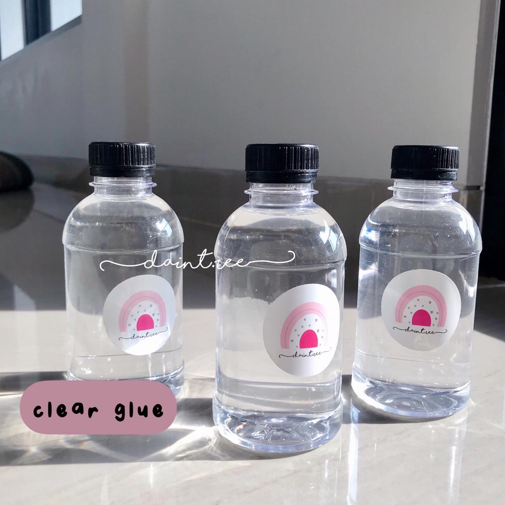 Clear Glue | Lem Bening Cair Slime | Perekat kertas Plyvinyl Alcohol ( PVA )