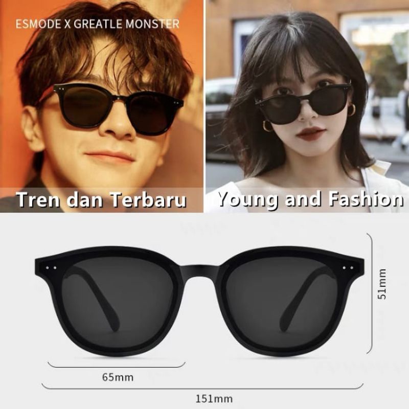 Hokkiterus21⭐⭐⭐⭐⭐ KACAMATA HITAM KOREA kacamata korean uv400 kacamata polarized wanita pria unisex anti uv k029