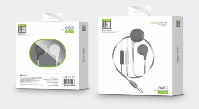 headset stereo u28 macaron / handsfree extra bass headset u24