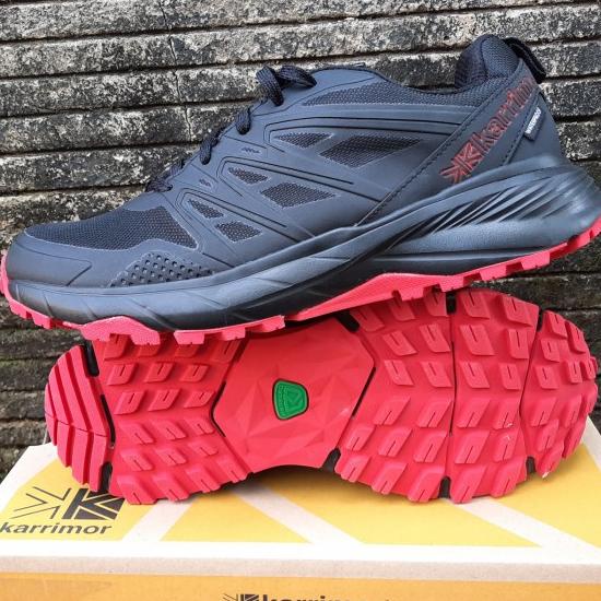Sepatu Karrimor Caracal Tr 10 Black Red Waterproof Trail Runner Trekki