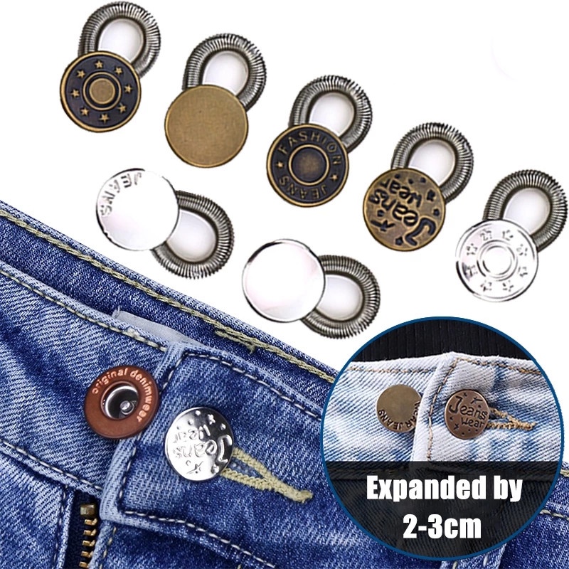 Kancing Extender Bahan Metal Adjustable Untuk Celana Jeans