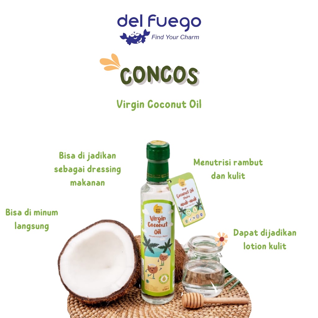 

[DF] Concos Virgin Coconut Oil Kids / Minyak Kelapa Murni 100ml 250ml