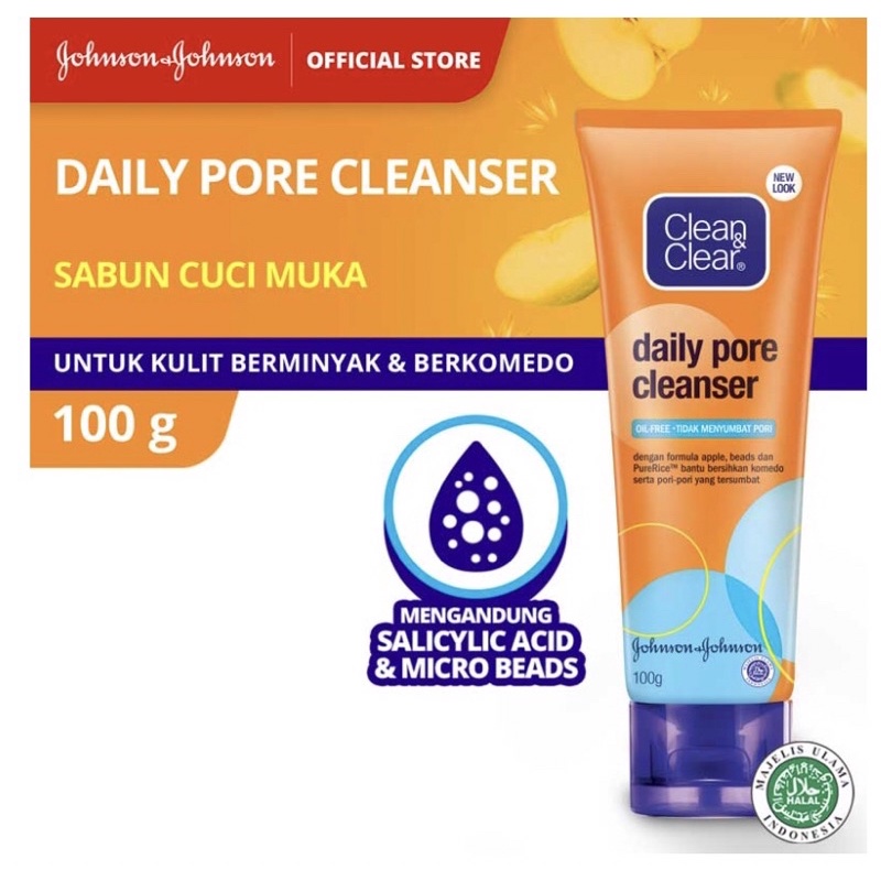 Clean & Clear Daily Pore Cleanser Sabun Cuci Muka
