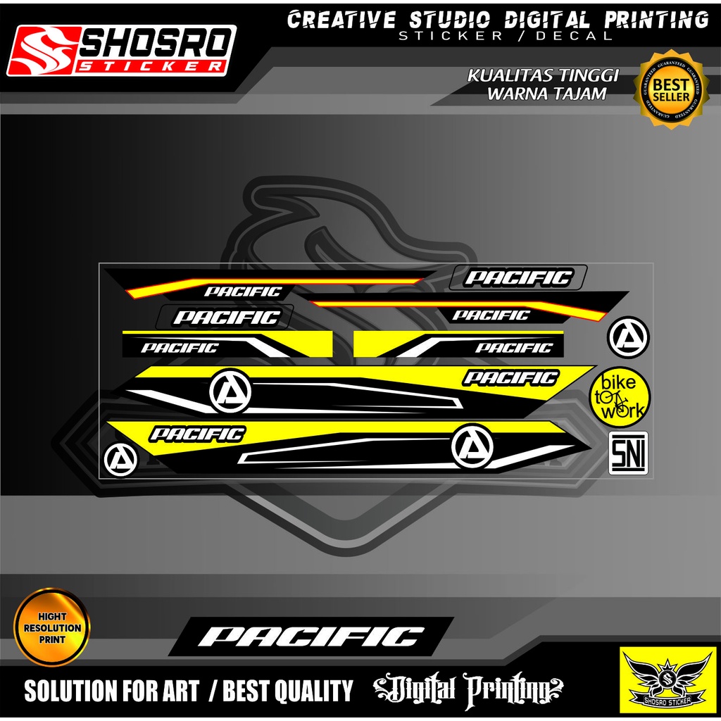 VARIASI STRIPING VARIASI UNIVERSAL SEPEDA ALL VARIASI LIS PACIPIK MOTIF STIKER BIKE SIMPLE  MTB / BM