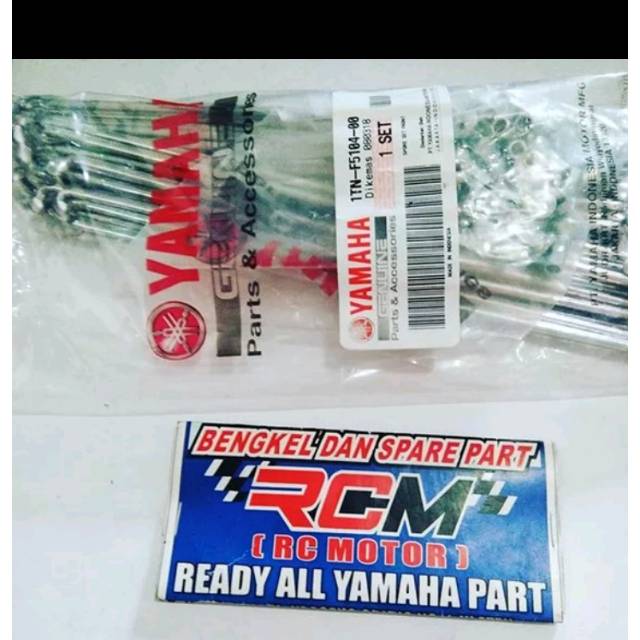 RUJI SPOKE RODA TEROMOL TROMOL DEPAN DPN SCORPIO RXKING RX KING ORI ORIGINAL YGP ASLI 1TN-F5104-00