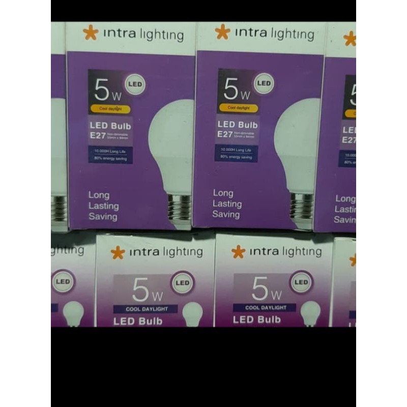 BOHLAM LAMPU LED INTRA 5W 5WATT BULB E27 ORIGINAL ASLI