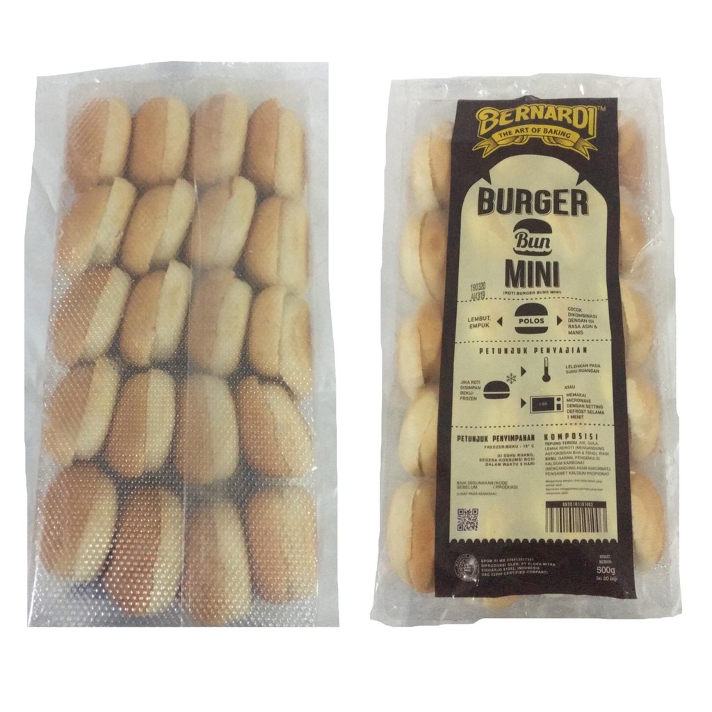 Roti Burger Mini Buns Bernardi isi 20pcs