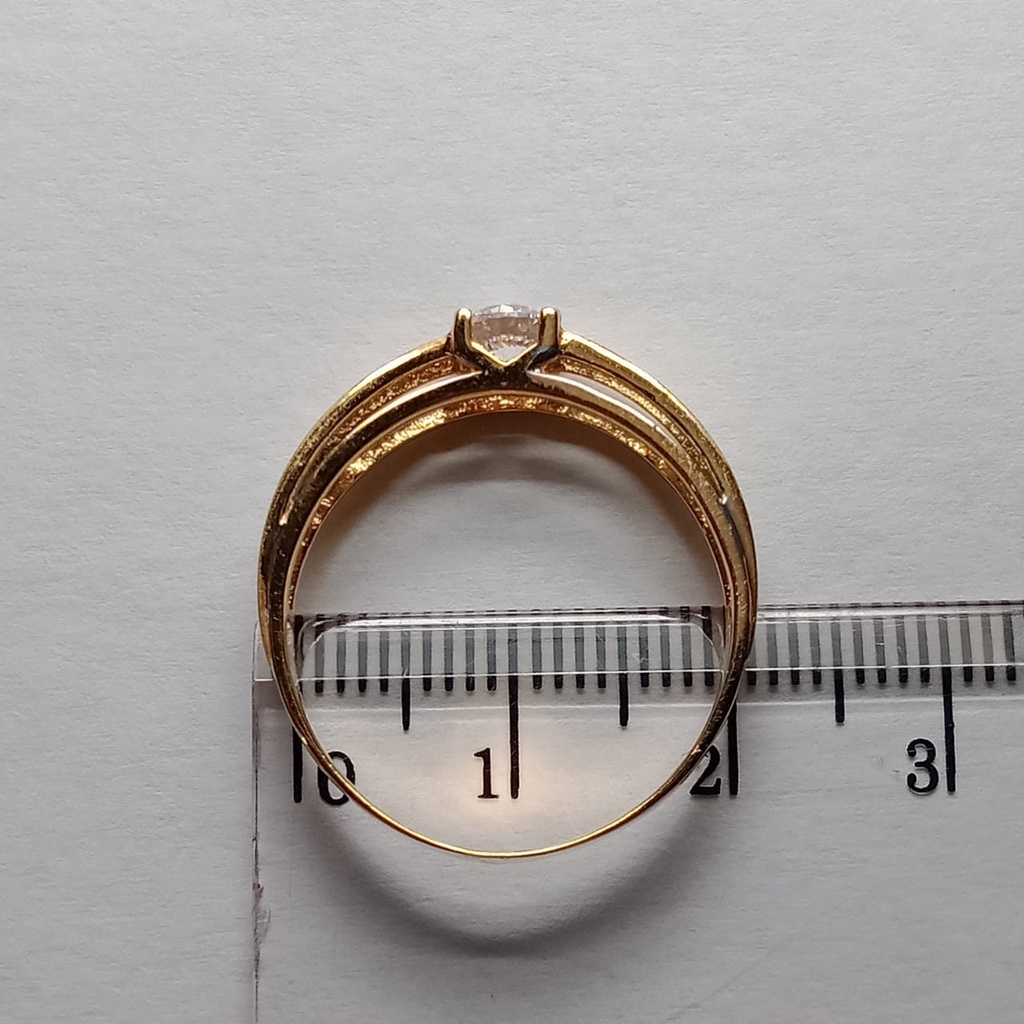 Cincin nikah Emas 17K - 1 Pasang berat 6 Gr Kadar 750 - 127
