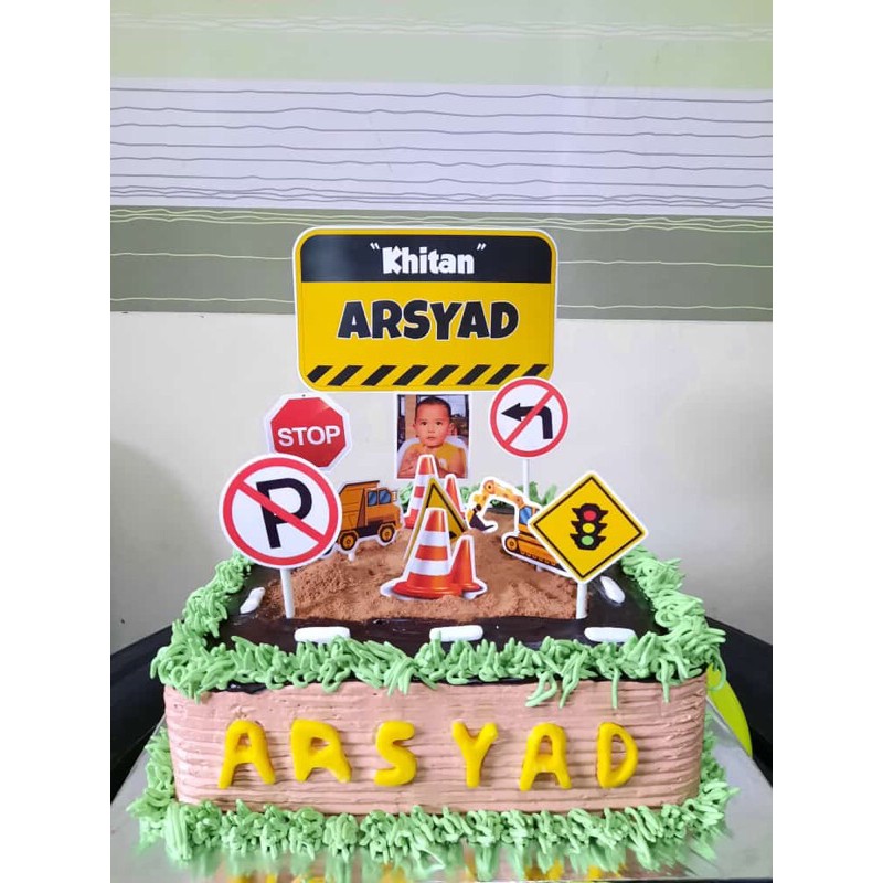 Jual Topper Cake Konstruksi Custom Hiasan Kue Bebas Request Semua Tema Bisa Shopee Indonesia