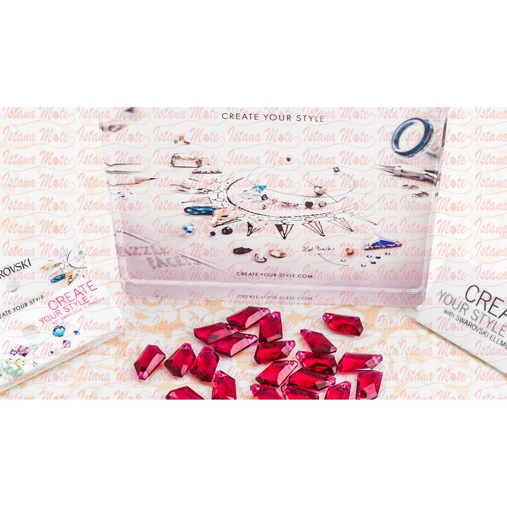 Liontin / pendant Swarovski 6670-18-ruby ASLI ORIGINAL