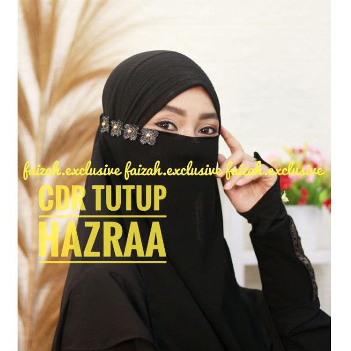 CADAR TALI HAZRAA TUTUP CADAR NIQOB MURAH KHIMAR NIQAB TEMBORO