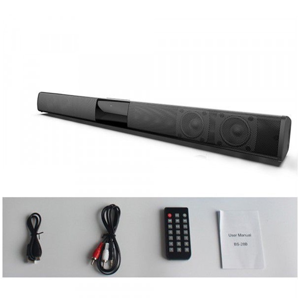 Gs8 Bluetooth Speaker Soundbar Stereo Home Theater Bass Subwoofer 20W BS-28B NZB tv pc