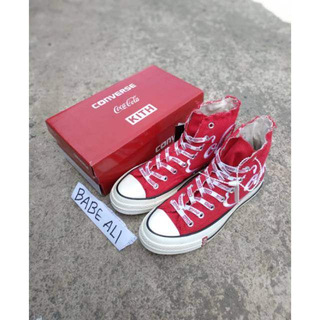 SEPATU CONVERSE SEVENTIES 70s KITH COCA COLA FULL RED ORIGINAL PREMIUM