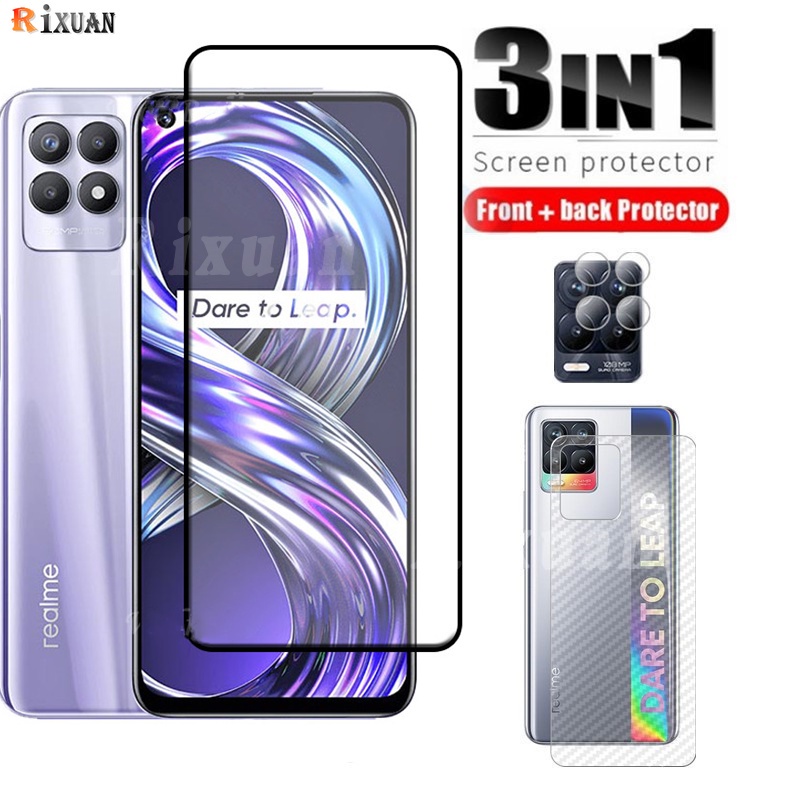 Tempered Glass Pelindung Lensa Kamera Belakang 3 in 1 Untuk Realme C21Y C25Y Realme 9i 8i C11 2021 C35 C25 C12 C15 C20 C3 C2 Realme 7i 7 Pro 6i