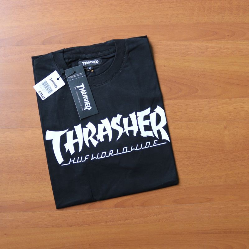 Kaos pria thrasher x huf