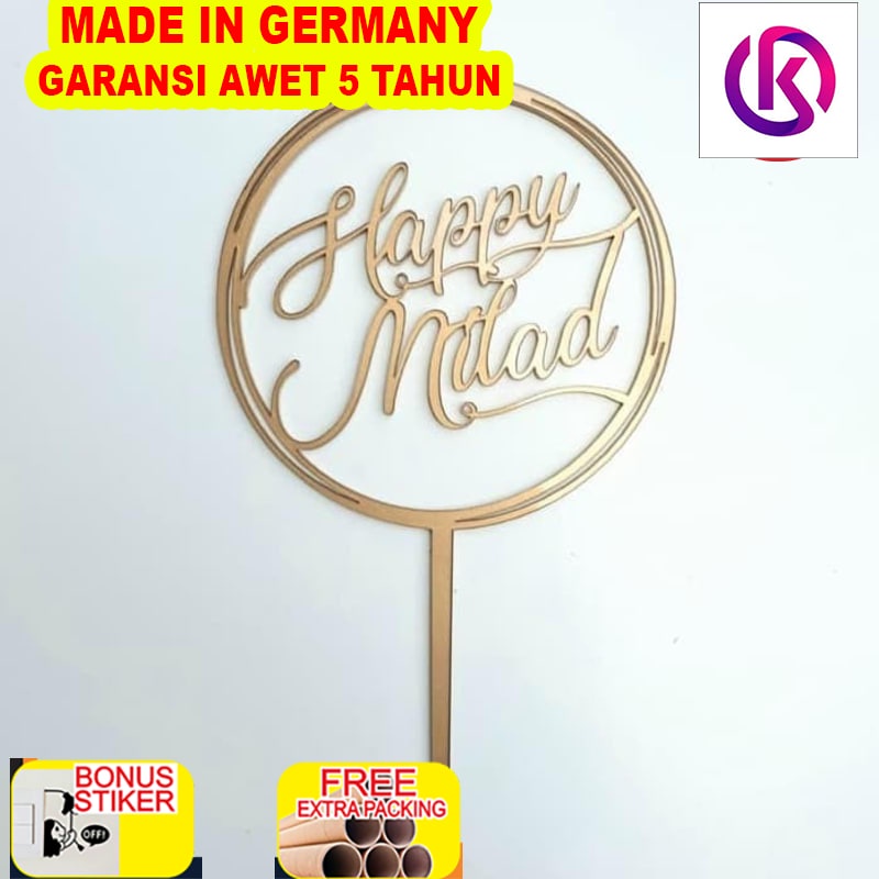 

Grosir Cake Topper - HAPPY MILAD B - Hiasan Kue Ulang tahun