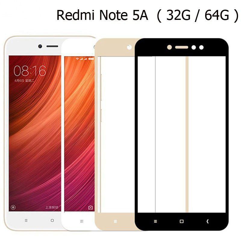 Tempered Glass Redmi Note 5A Full Cover Premium Glass