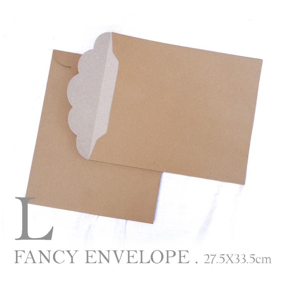 

[HARGA 10PCS] FANCY ENVELOPE [Large 27.5x33.5 cm] KRAFT LINER 150gr / goodie bag