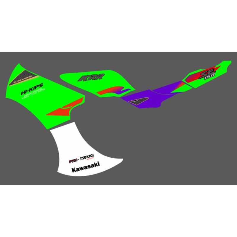 STRIPING STICKER NINJA SSR SE 150 THAILAND ORIGINAL TRANSPARAN