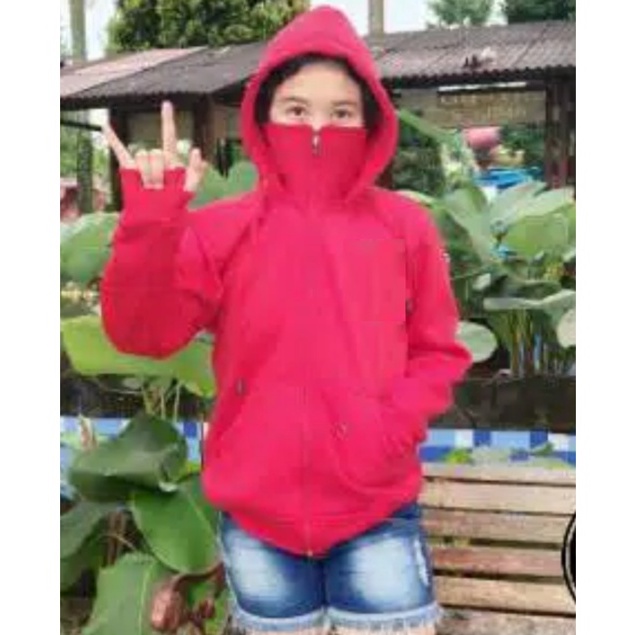 JAKET ANAK POLOS HOODIE ZIPPER ROUNDHAND NINJA KEKINIAN LAKILAKI PEREMPUAN USIA 2TAHUN SAMPAI 12TAHUN BAHAN FLEECE TERBARU