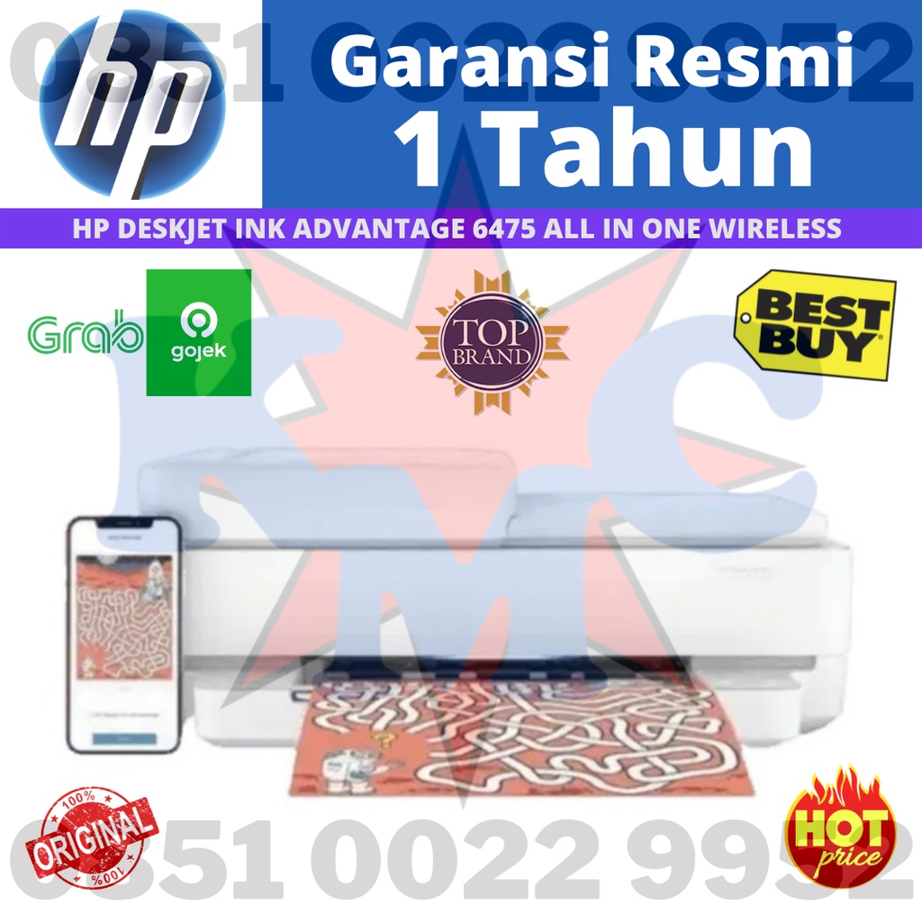 HP DeskJet Plus Ink Advantage 6475 Print Scan Copy All in One ADF Wifi