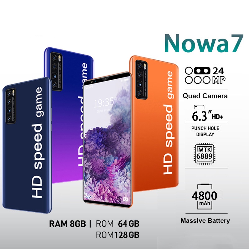 5G【FLASH SALE】nowa7 pro RAM 8/256GB hp murah cuci gudang 500 kebawah 6.3inci handphone Baru produk asli Garansi resmi Gratis Ongkir termurah promo Bisa COD Cicilan gaming phone