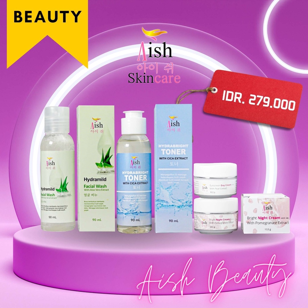 AISH BEAUTY PAKET KOMPLIT / AISH SKINCARE / AISH BEAUTY SKINCARE / SKINCARE AISH/ PAKET LENGKAP AISH ORIGINAL / AIS SKINCARE / AIS BEAUTY ORIGINAL