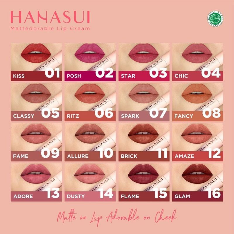LIPCREAM HANASUI BPOM / LIPSTIK MATTE HANASUI