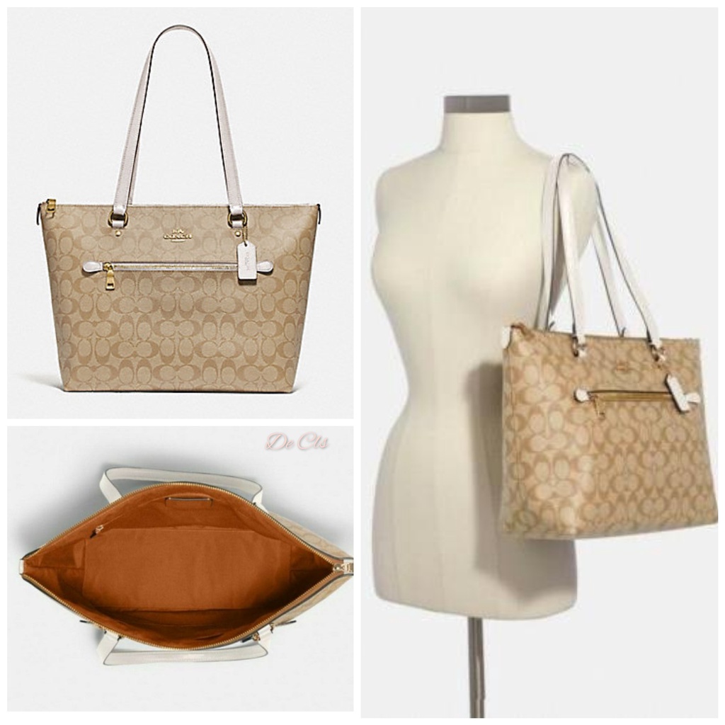 Tas Co F79609 Gallery tote sign light khaki chalk sz 33-41x28x14cm