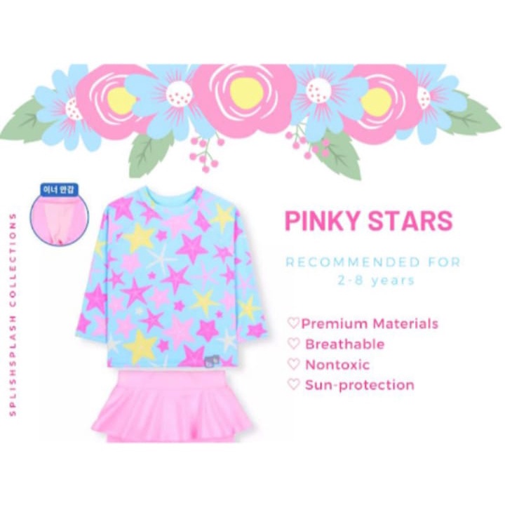 Baju Renang PINKY STAR-FLAMINGO / Pakaian Renang Anak Perempuan