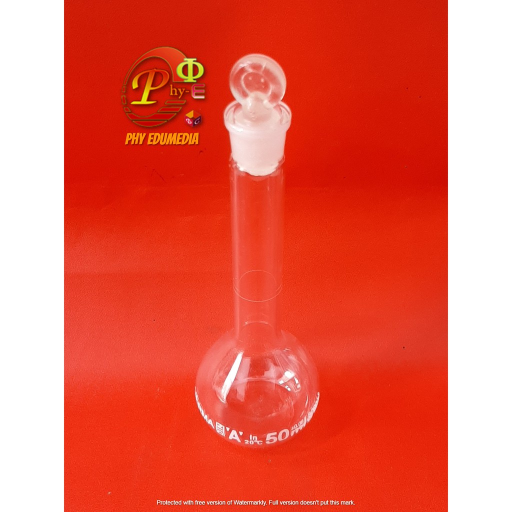 Labu ukur 50ml Herma / Volumetric Flask 50ml Herma / Labu ukur Glass Stopper