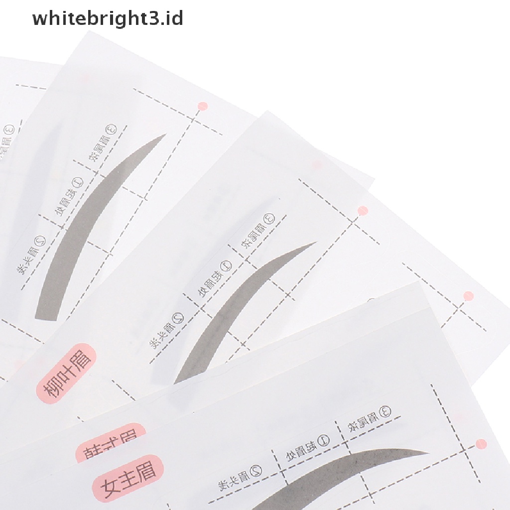 (whitebright3.id) 24 Pasang / Set Stiker Cetakan / Stensil Alis Adjustable Untuk Makeup / Kosmetik Wanita