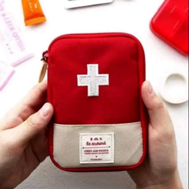 Tas P3K Kotak Tas Obat First Aid Kit Pouch Perlengkapan Outdoor