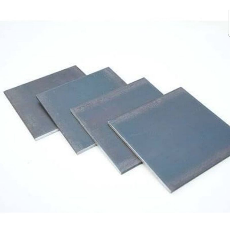 Besi Plat 10mm 350 x 350mm + 4 lubang