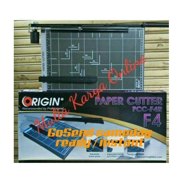 

Baterai Alkaline - Tinta Stempel - Plastik Wraping Paper Cutter Origin F4 Folio Alat Pemotong Kertas