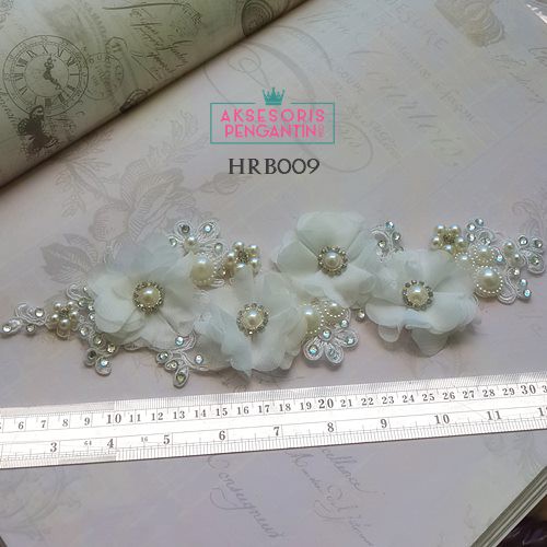 [BISA COD] HEADPIECE WEDDING AKSESORIS PENGANTIN HAIRPIECE PUTIH HRB009