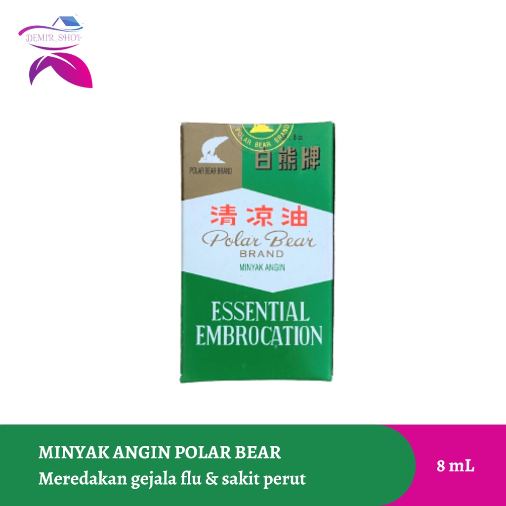 Minyak Angin Polar Bear 8 mL untuk Masuk Angin / Sakit Perut &amp; Sakit Kepala