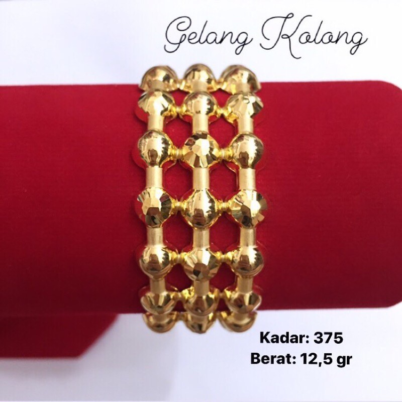 Gelang emas kolong kadar 375