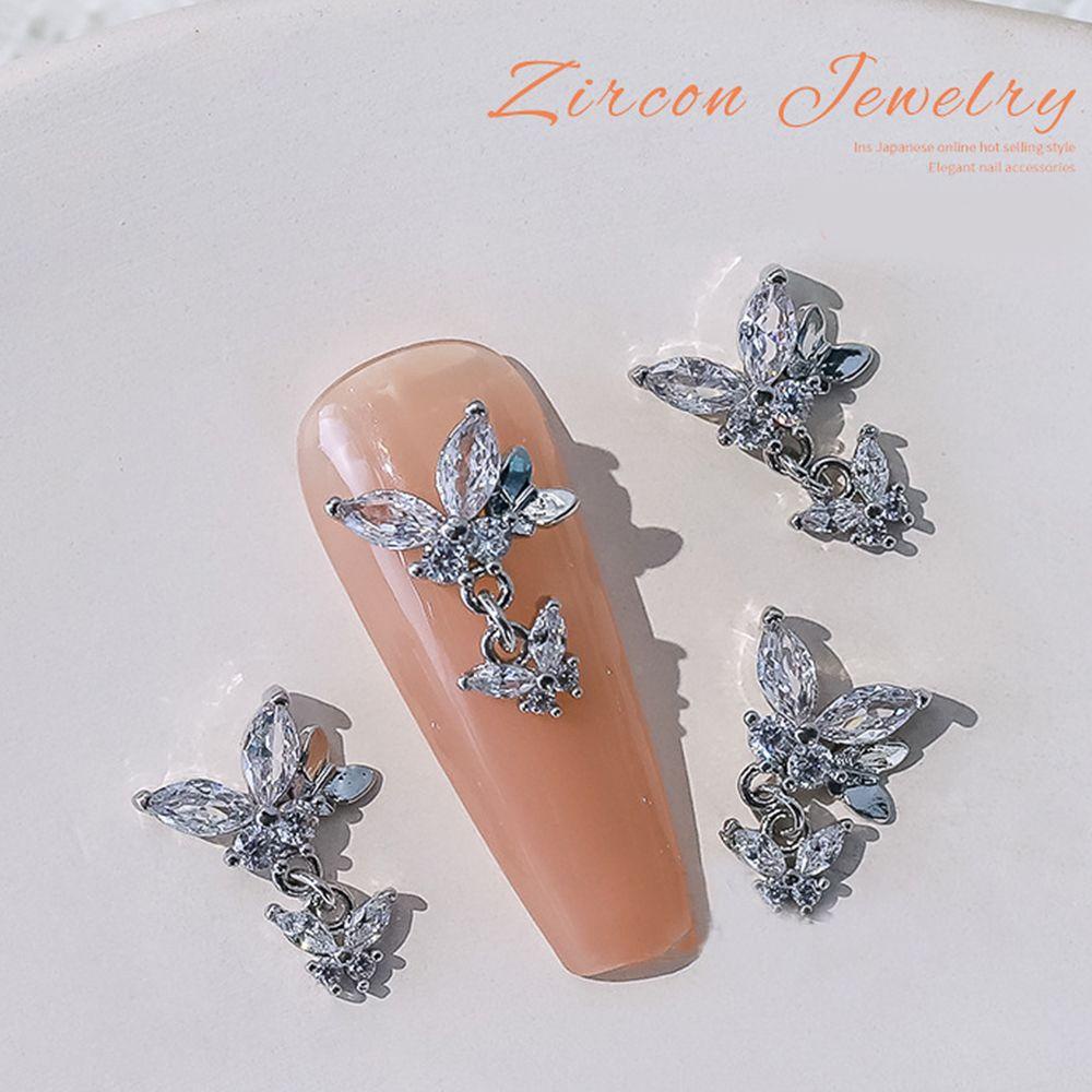 Mxbeauty Paku Charms Bulan Fashion Hiasan Kuku Nail Rhinestones Salon Kuku Manikur Aksesoris Nail Art Perhiasan