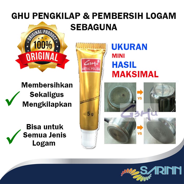 GHU Pengkilap Besi Logam Stainless Steel sekaligus membersihkan kerak pada logam multifungsi steel polish