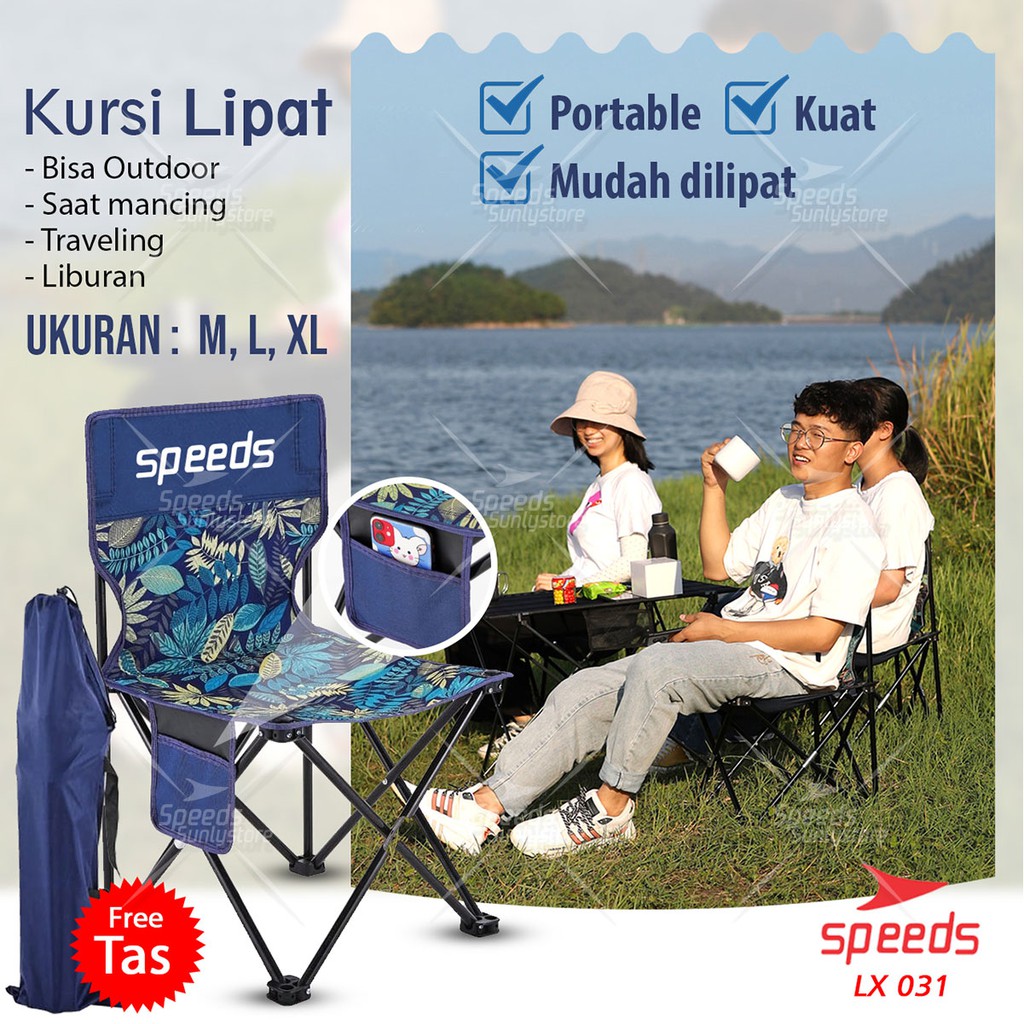 Jual SPEEDS Kursi Lipat Camping Kursi Lipat Outdoor Portable Kursi ...