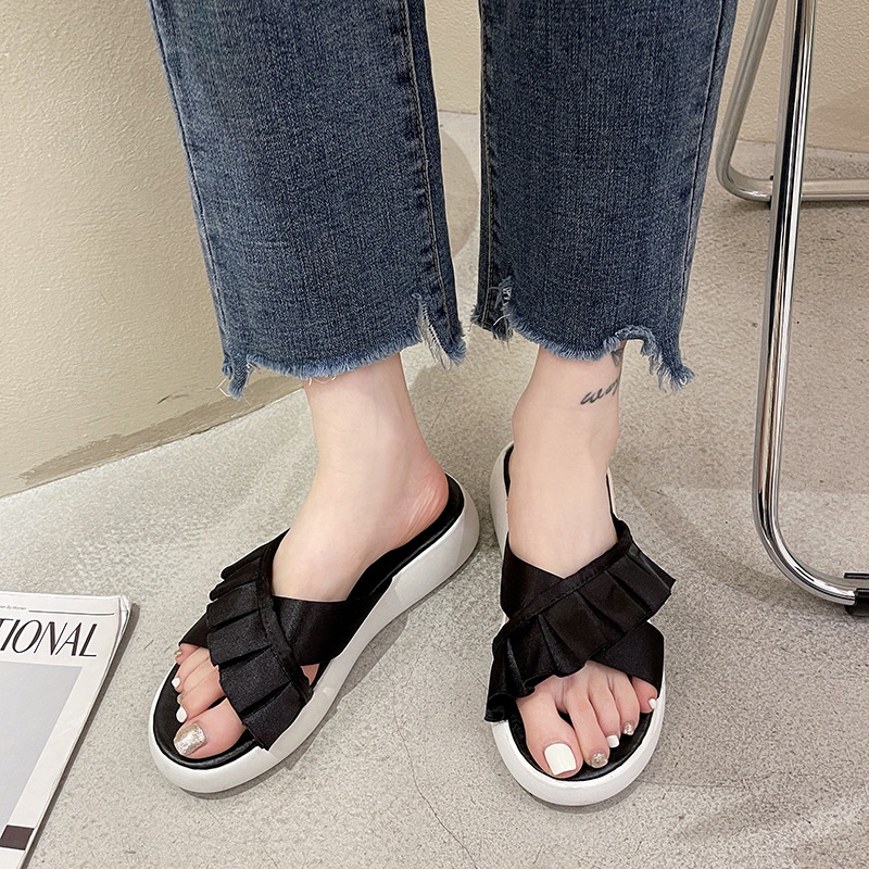 BJS567 - BLACK - Sandal Import Wanita Elegan Cantik SANDAL JALAN WANITA SANDAL HAK CASUAL SANDAL SANTAI FASHION IMPORT TERMURAH TERLARIS TERBARU BAGSTORE JAKARTA JSS567