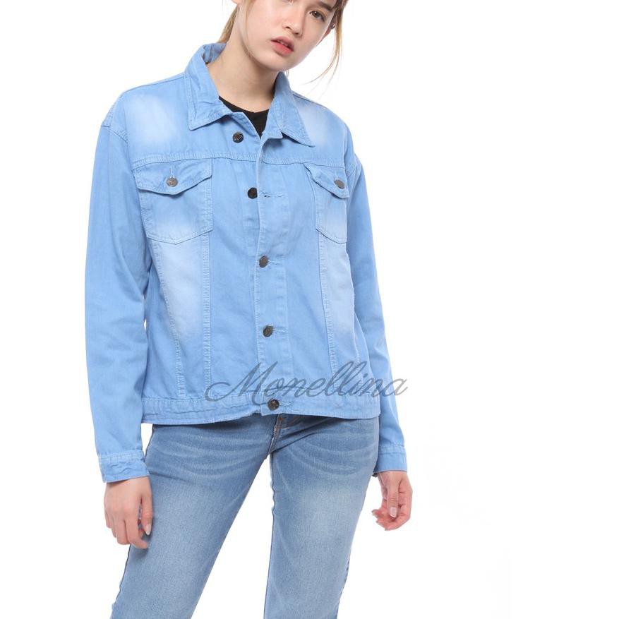 BYS BL - J11176 Jaket Jeans Denim  Wanita Kekinian  □