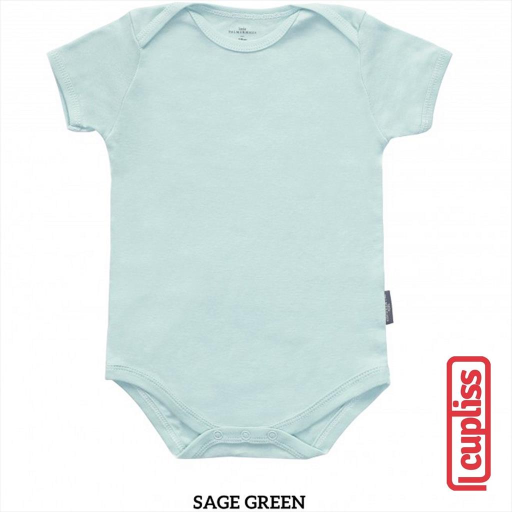 Sage Green Little Palmerhaus  Everyday Bodysuit Short Sleeve Jumper