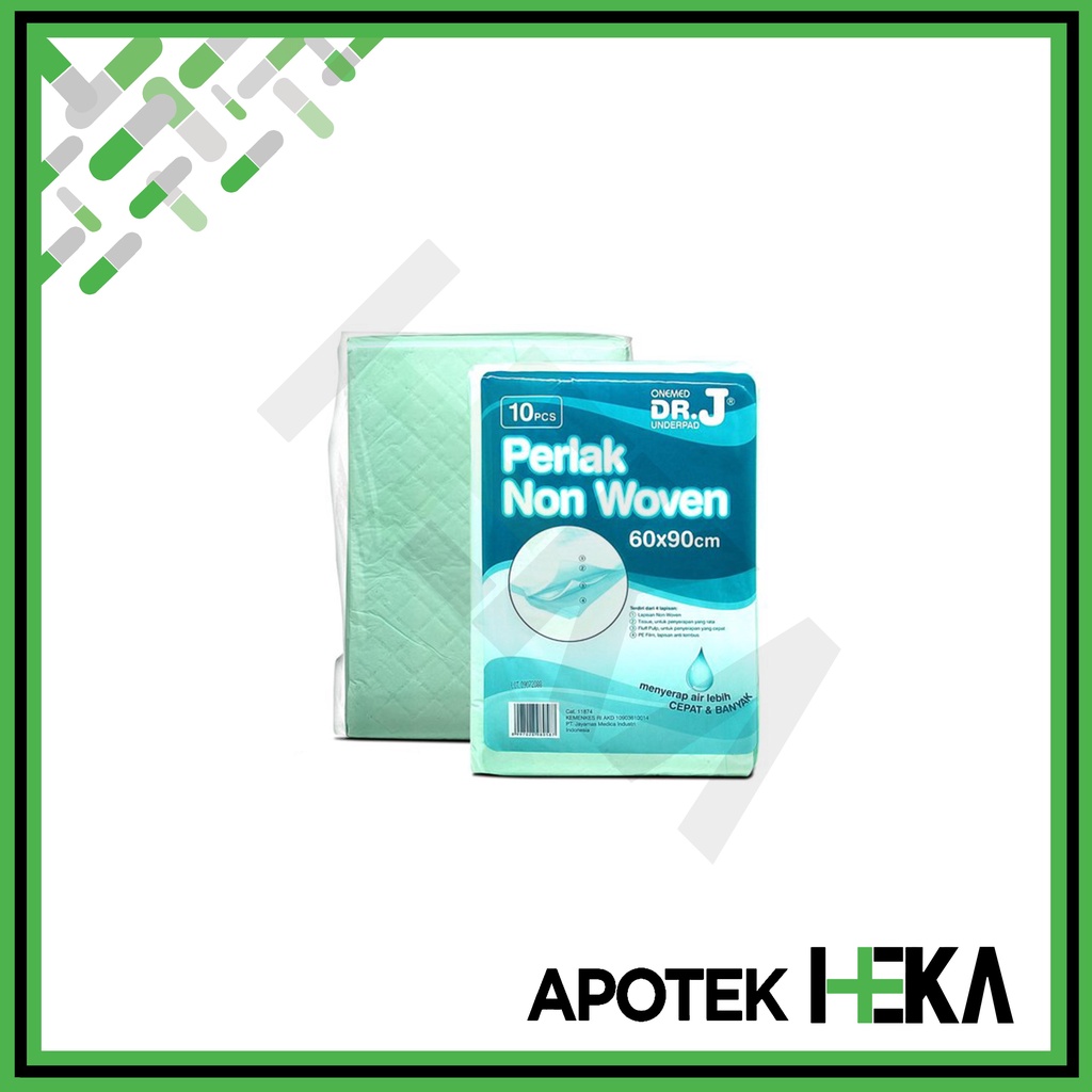 U Pad Underpad DR.J 60x90 cm Isi 10 Perlak Non Woven Onemed (SEMARANG)