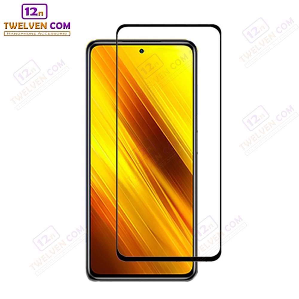 [FLASH SALE] zenBlade 5D Full Cover Tempered Glass Xiaomi Poco X3 - Hitam