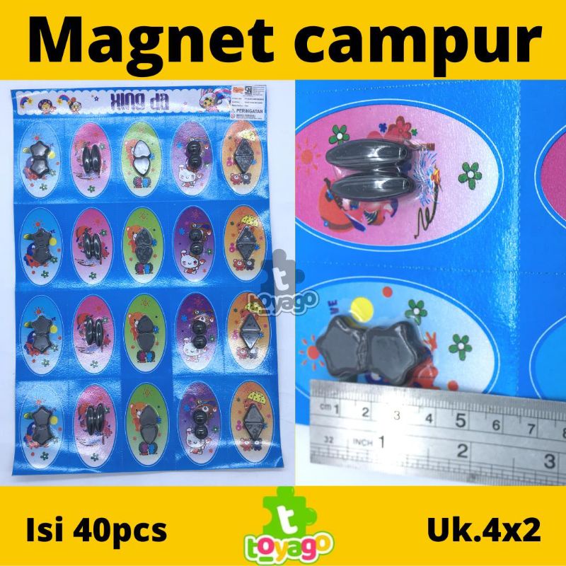 Mainan Magnet Campur Isi 2x20 Pcs Grosir Murah