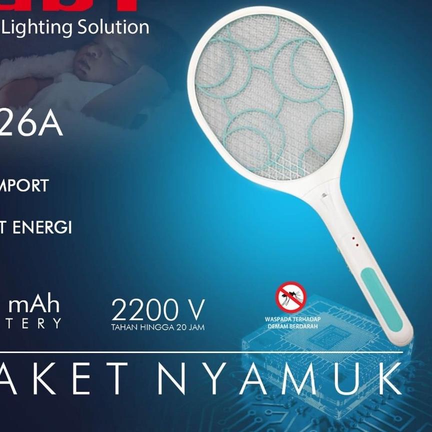 ♣ Raket Nyamuk Cas Luby Batre 500 / 1800 mAh Tanam / Bisa Diganti + Kabel Chager Type 3826 3828 3835