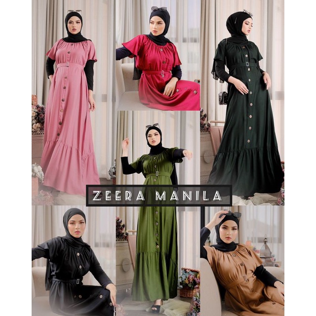 Daster arab ZEERA MANILA Dress Rayon Busui lengan pendek