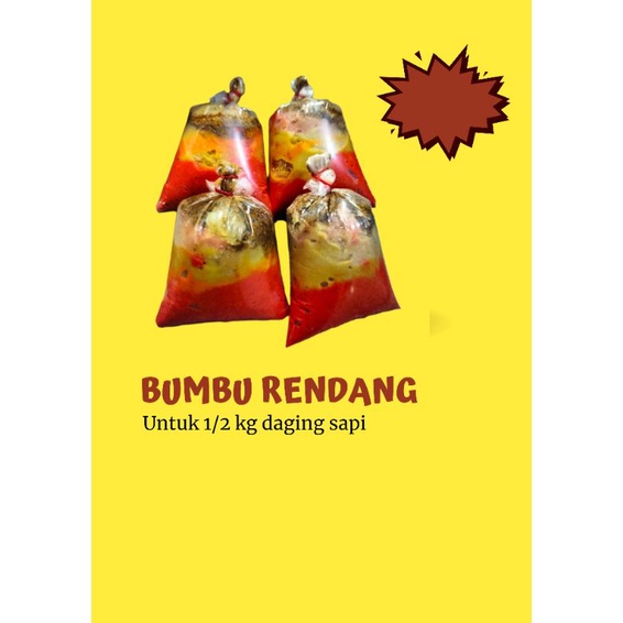 

BUMBU GILING HALUS / BUMBU DAPUR/ BUMBU MASAK DAGING RENDANG UNTUK 500 GRAM DAGING